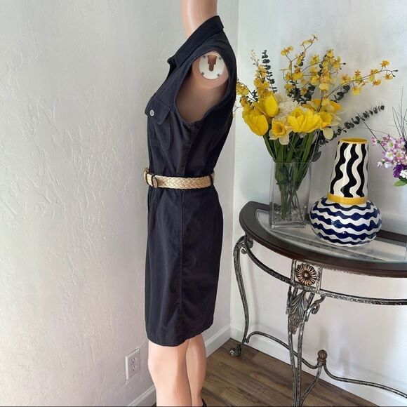 Raffaella Button Down Sleeveless w/ Belt Dress Size 8 - Picture 4 of 10